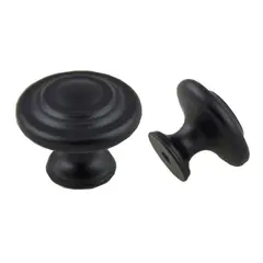 Crown Cabinet Hardware CHK971BK 1-3/8" Spherical Cabinet Knob Matte Black Finish