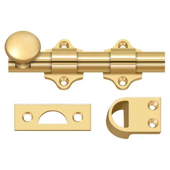 Deltana DDB425CR003 4" Dutch Door Bolt; Heavy Duty; Lifetime Brass Finish