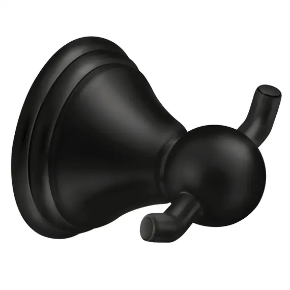 Moen DN8403BL Preston Double Robe Hook Matte Black Finish