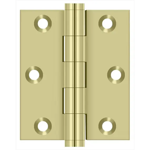 Deltana DSB3025U3-UNL 3" x 2-1/2" Screen Door Hinge; Unlacquered Bright Brass Finish