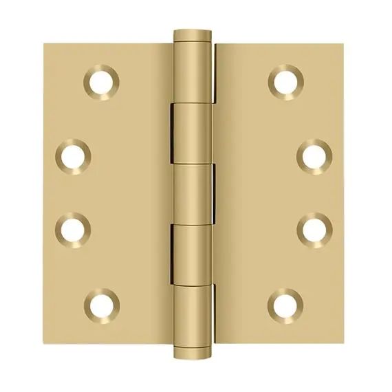 Deltana DSB44 4" x 4" Square Hinge; Satin Brass Finish