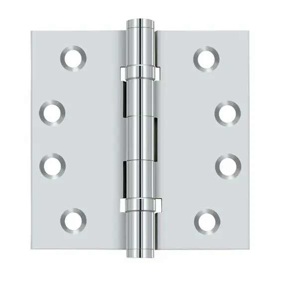 Deltana DSB4B26 4" x 4" Square Hinge; Ball Bearings; Bright Chrome Finish