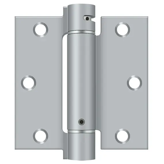 Deltana DSH35U26D 3-1/2" x 3-1/2" Spring Hinge; Satin Chrome Finish