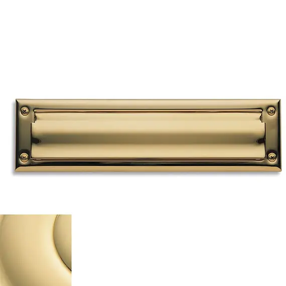 Baldwin 0014031 Letter Box Plate Unlacquered Brass Finish