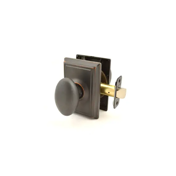 Schlage Residential F10SIE716ADD Siena Knob with Addison Rose Passage Lock with 16080 Latch and 10027 Strike Aged Bronze Finish