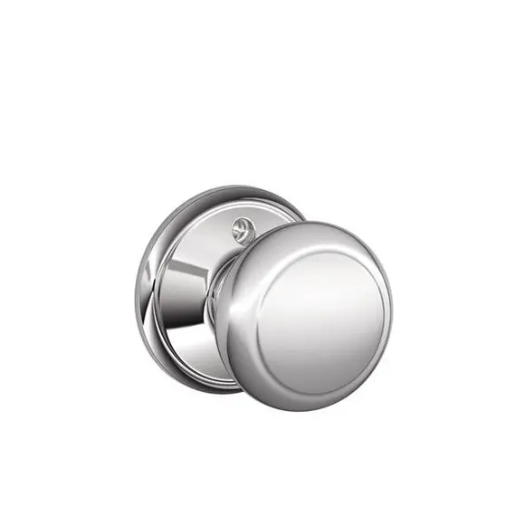 Schlage Residential F170AND625 Andover Knob Half Dummy Bright Chrome Finish