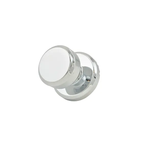 Schlage Residential F170BWE625GSN Bowery Knob with Greyson Rose Half Dummy Bright Chrome Finish