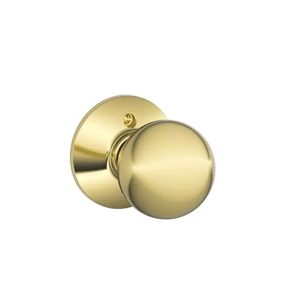 Schlage Residential F170ORB605 Orbit Knob Half Dummy Bright Brass Finish