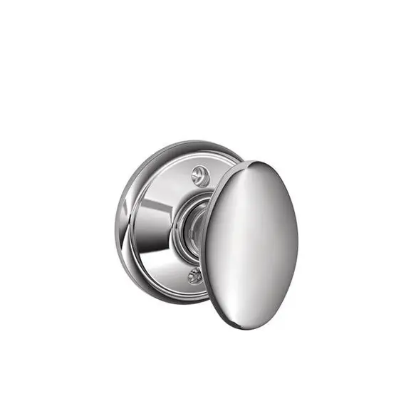 Schlage Residential F170SIE625 Siena Knob Half Dummy Bright Chrome Finish