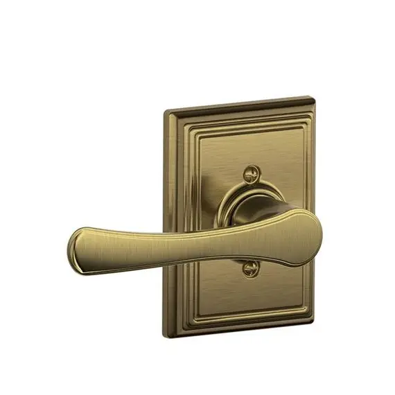 Schlage Residential F170VLA609ADD Avila Lever with Addison Rose Half Dummy Antique Brass Finish