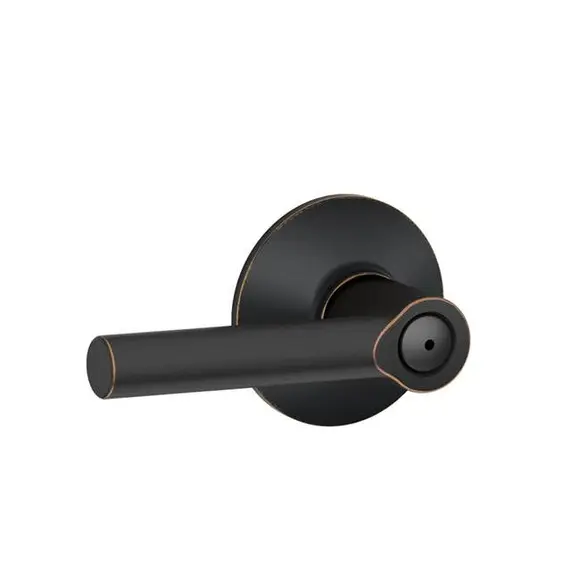 Schlage Residential F40BRW716 Broadway Lever Privacy Lock with 16080 Latch and 10027 Strike Aged Bronze Finish