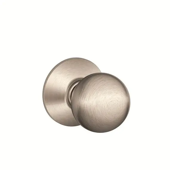 Schlage Residential F59ORB619 Orbit Knob Interior Active Trim with 12326 Latch and 10269 Strikes Satin Nickel Finish