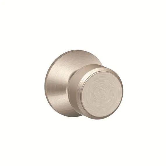 Schlage Residential F94BWE619 Bowery Knob Dummy Interior Trim Satin Nickel Finish