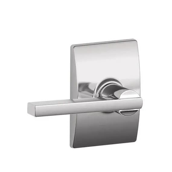 Schlage Residential F94LAT625CEN Latitude Lever with Century Rose Dummy Interior Trim Bright Chrome Finish