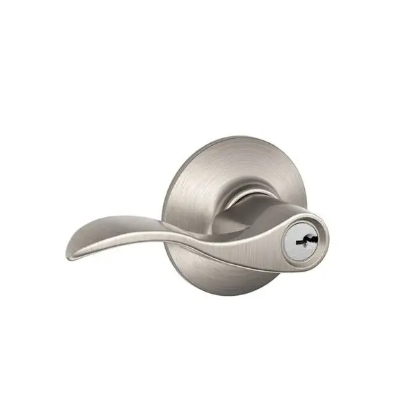 Schlage Residential FB50ACC619 Accent Lever Combo Pack with 12334 Latch and Dual Strikes Satin Nickel Finish