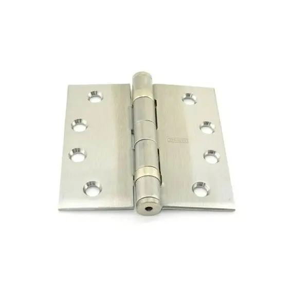 Best Hinges FBB191432D 4" x 4" Full Mortise Ball Bearing Standard Weight Square Corner Hinge # 040077 Satin Stainless Steel Finish