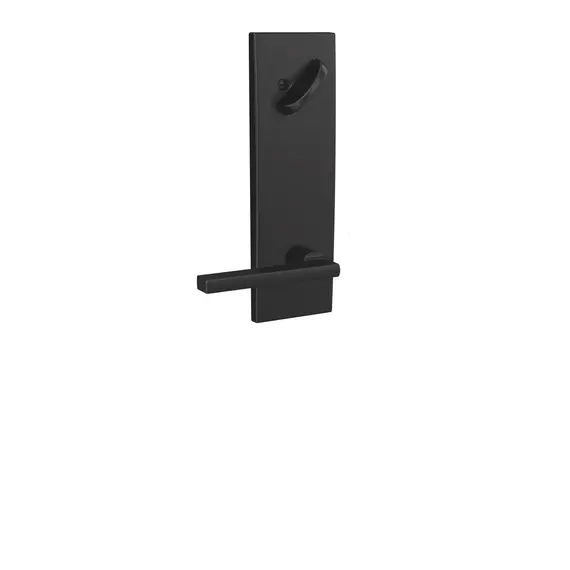 Schlage Residential FCT59LAT622CEN Schlage Custom  Custom Latitude Lever with Century Escutcheon Interior Active Trim with 16680 Latch and 10269 Strike Matte Black Finish