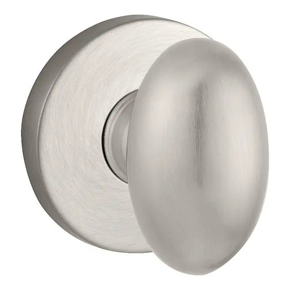 Baldwin FDELLCRR150 Full Dummy Ellipse Knob and Contemporary Round Rose Satin Nickel Finish