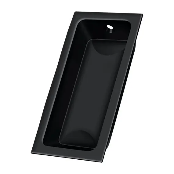 Deltana FP227U19 Flush Pull; Large; 3-5/8" x 1-3/4" x 1/2"; Black Finish