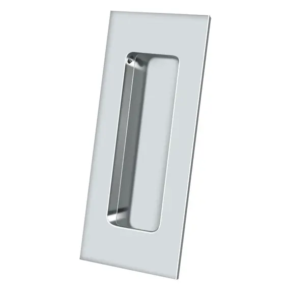 Deltana FP40U26 4" x 1-7/8" Heavy Duty Rectangular Flush Pull Bright Chrome Finish