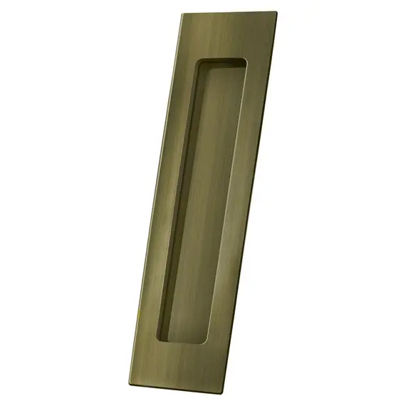 Deltana FP7178U5 Flush Pull; Rectangular; Solid Brass; 7" x 1-7/8" x 3/8"; Antique Brass Finish