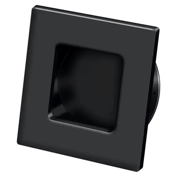 Deltana FPS234U19 2-3/4" Square Heavy Duty Flush Pull Black Finish