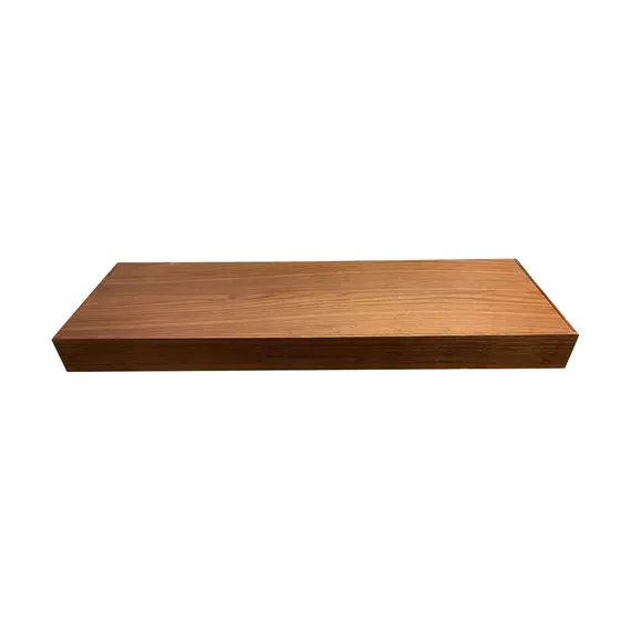 Pride Industrial FSWALNUT30 30" x 10" Floating Walnut Shelf with Two Brackets and Fasteners