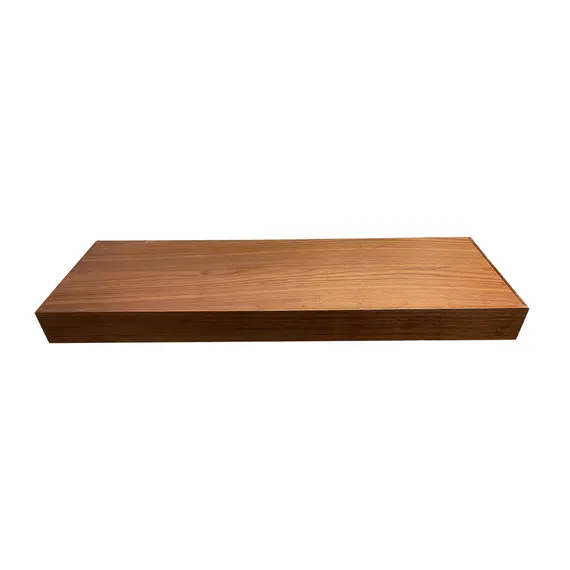 Pride Industrial FSWALNUT36 36" x 10" Floating Walnut Shelf with Three Brackets and Fasteners