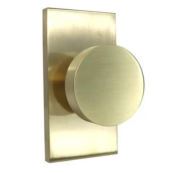 Baldwin HDCONCFR044 Half Dummy Contemporary Knob and Contemporary 5" Rose Lifetime Satin Brass Finish