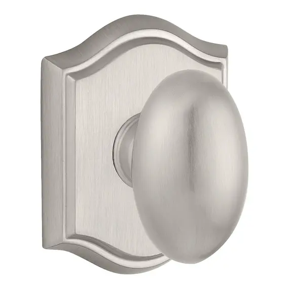 Baldwin HDELLTAR150 Half Dummy Ellipse Knob and Traditional Arch Rose Satin Nickel Finish