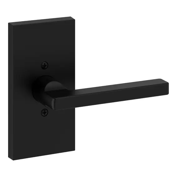 Baldwin HDSQUCFR190 Half Dummy Square Lever and Contemporary 5" Rose Satin Black Finish