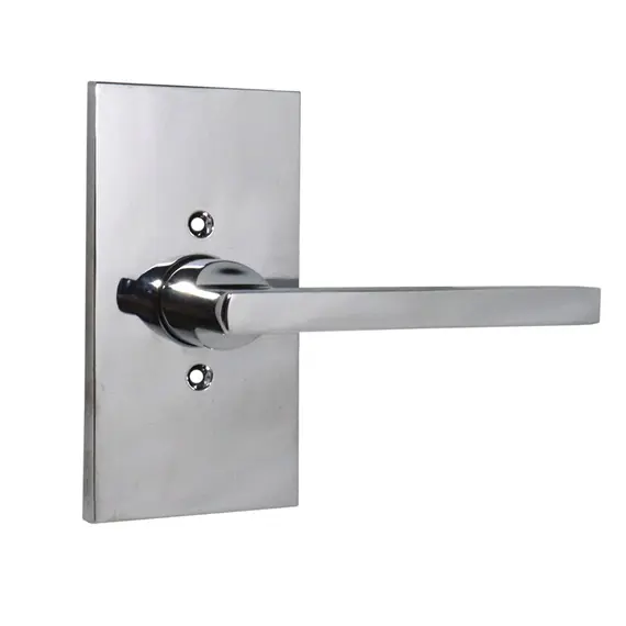 Baldwin HDSQUCFR260 Half Dummy Square Lever and Contemporary 5" Rose Bright Chrome Finish