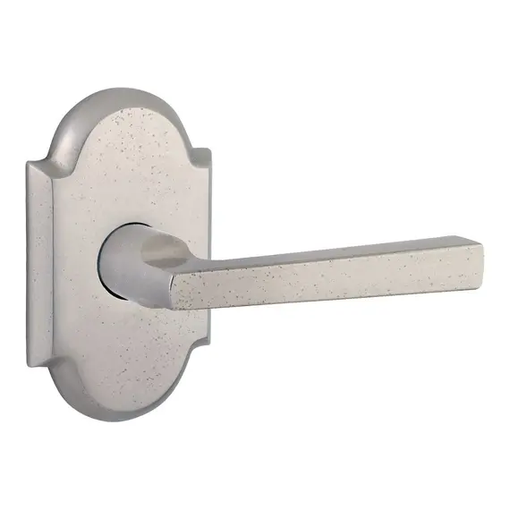 Baldwin HDTAPRRAR492 Half Dummy Right Hand Taper Lever and Rustic Arch Rose White Bronze Finish