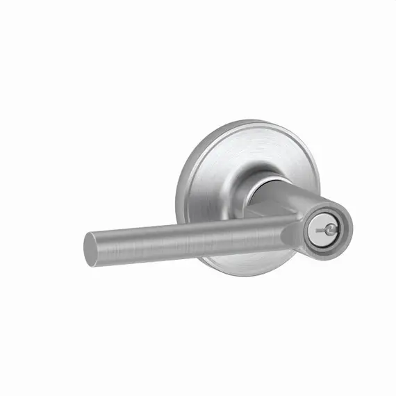 Schlage Residential - J Series J54BRW626 Broadway Lever Entry Lock with C Keyway; 16255 Latch; and 10101 Strike Satin Chrome Finish