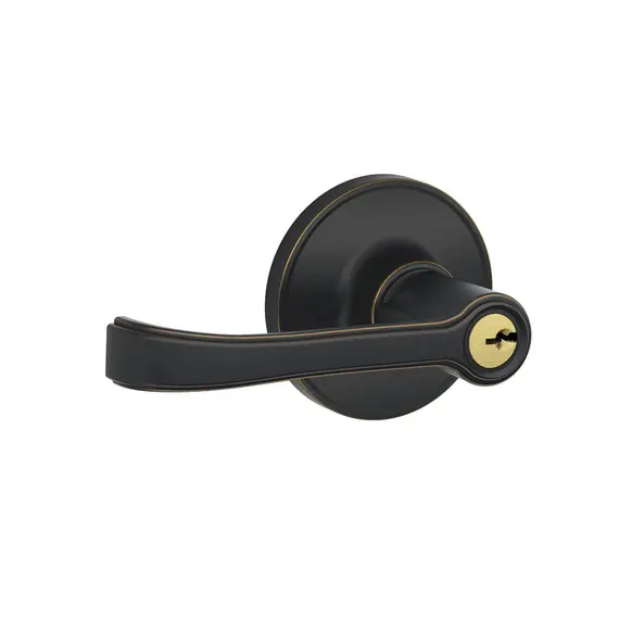 Schlage Residential - J Series J54TOR716 Entry Lock Torino Lever with C Keyway; 16255 Latch and 10101 Strike Aged Bronze Finish