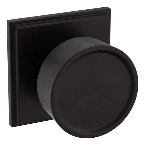 Baldwin K008102IDM Preconfigured K008 Hollywood Hills Knob with R050 Rose Half Dummy Lock Oil Rubbed Bronze Finish