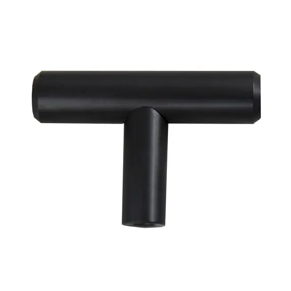 Pride Industrial K102BK 2" Bar Pull Cabinet Knob Matte Black Finish