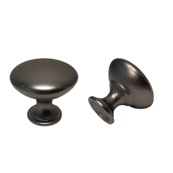 Pride Industrial K910DP 1-1/16" Diecast Mushroom Cabinet Knob Dark Pewter Finish