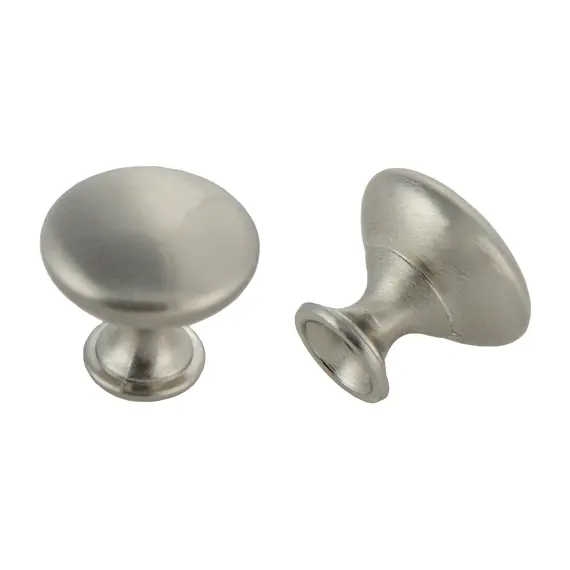 Pride Industrial K910SC 1-1/16" Diecast Mushroom Cabinet Knob Satin Chrome Finish