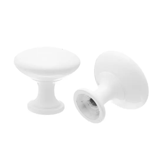 Pride Industrial K910WT 1-1/16" Diecast Mushroom Cabinet Knob White Finish