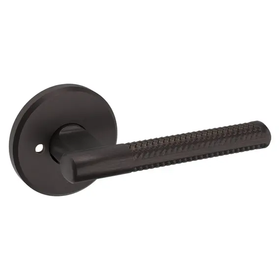 Baldwin L015112PRIV Preconfigured L015 Lever with R016 Rose Privacy Lock with 2-3/8" Backset and Full Lip Strike Venetian Bronze Finish