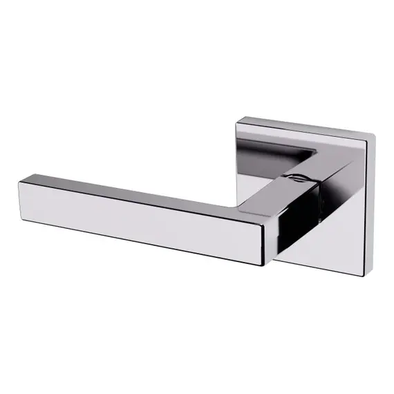 Baldwin L023260LDM Preconfigured L023 Lever with R017 Rose Left Hand Half Dummy Lock Bright Chrome Finish