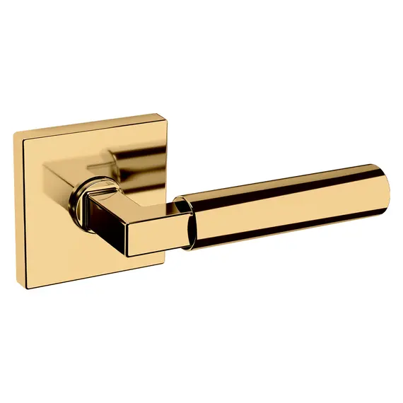 Baldwin L029003RDM Preconfigured L029 Lever with R017 Rose Right Hand Half Dummy Lock Lifetime Brass Finish