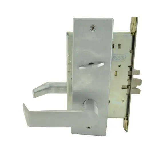 Schlage Commercial L9453P06N626 Entry / Office with Deadbolt Mortise Lock C Keyway with 06 Lever and N Escutcheon Satin Chrome Finish