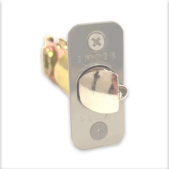 Emtek LC4-DLB2375R-US15 Key in Lever or Knob 2-3/8" Backset 1/4" Radius Corner Deadlatch Satin Nickel Finish