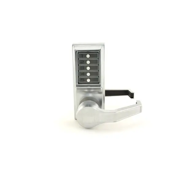 Simplex LR101126D Right Hand Mechanical Pushbutton Lever Lock Combination Only; 2-3/4" Backset Satin Chrome Finish