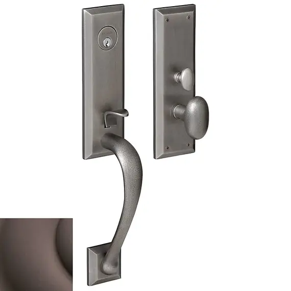 Baldwin M502112ENTR Cody 3/4 Escutcheon Single Cylinder Entry Mortise Trim Venetian Bronze Finish