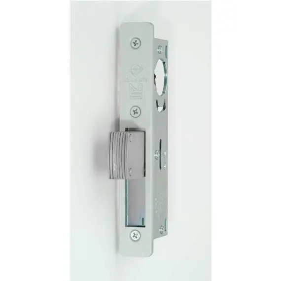 Adams Rite MS1850S310628 MS Deadlock Flat Faceplate 1-1/8" Straight Bolt Clear Anodized Aluminum Finish