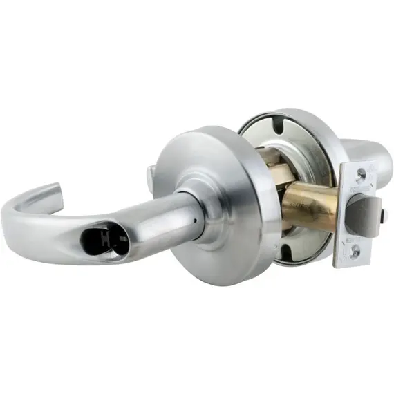 Schlage Commercial ND96JSPA626 ND Series Vandlgard Storeroom Large Format Less Core Sparta with 13-247 Latch 10-025 Strike Satin Chrome Finish