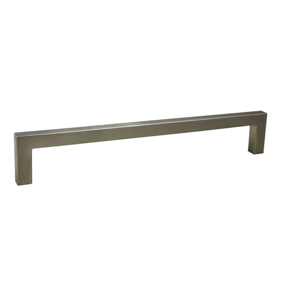 Pride Industrial P87229SN 8" Modern Square Cabinet Pull with 7-1/2" Center to Center Satin Nickel Finish